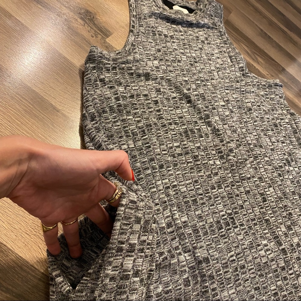 Anthropologie Maeve Grey Knit Sleeveless Dress - Picture 5 of 6